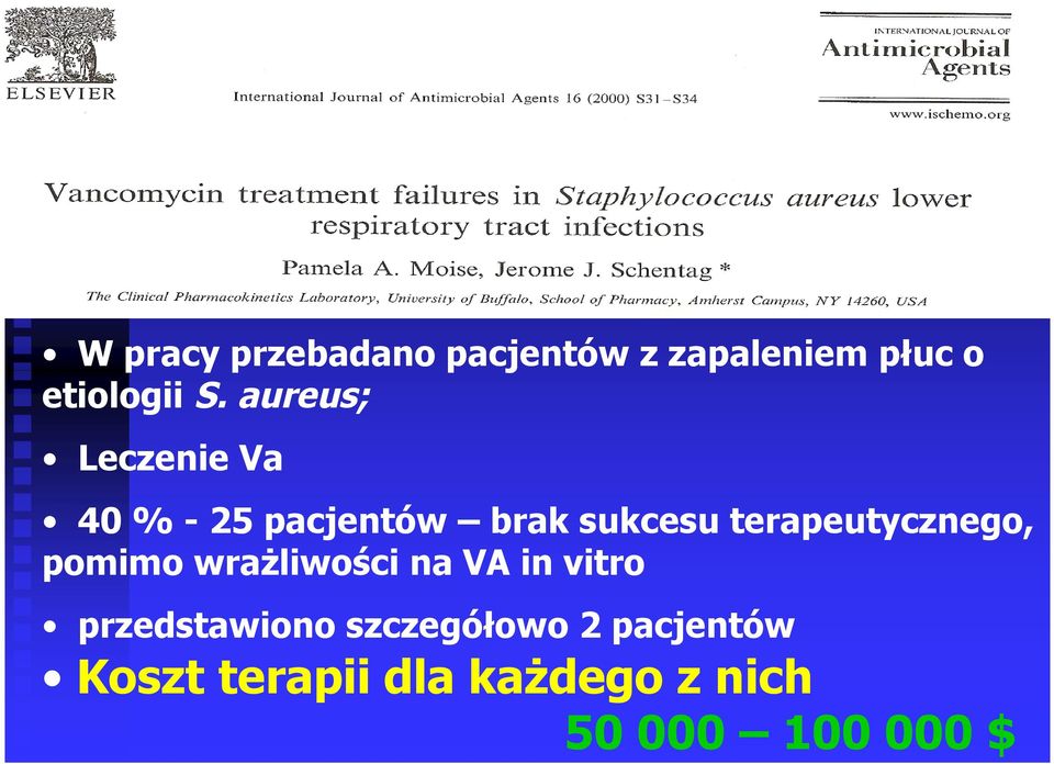 terapeutycznego, pomimo wrażliwości na VA in vitro