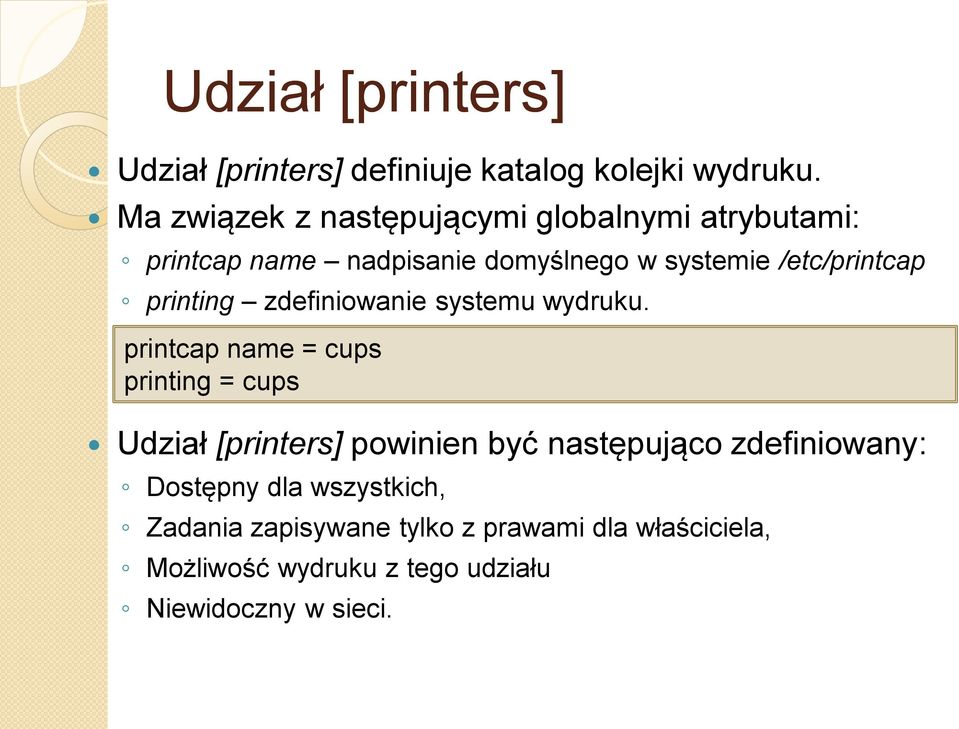 printing zdefiniowanie systemu wydruku.