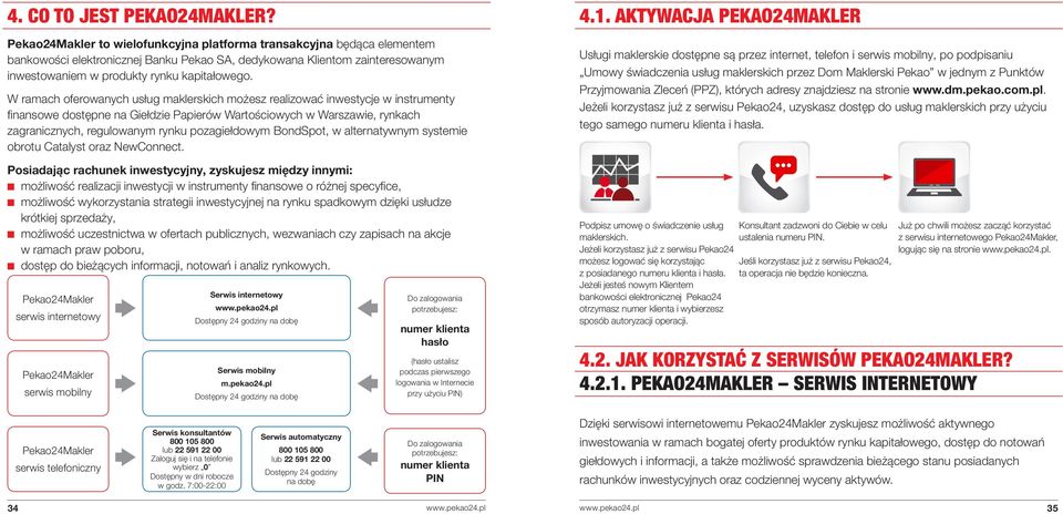 W ramach oferowanych usług maklerskich możesz realizować inwestycje w instrumenty finansowe dostępne na Giełdzie Papierów Wartościowych w Warszawie, rynkach zagranicznych, regulowanym rynku