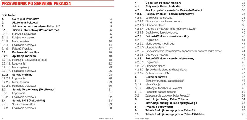 2.1.2. Logowanie 22 3.2.1.3. Menu aplikacji 23 3.2.1.4. Realizacja przelewu 26 3.2.2. Serwis mobilny 28 3.2.2.1. Logowanie 28 3.2.2.2. Menu serwisu 29 3.2.2.3. Realizacja przelewu 30 3.3. Serwis Telefoniczny (TelePekao) 31 3.