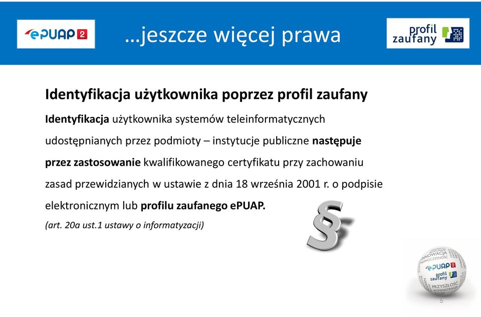 zastosowanie kwalifikowanego certyfikatu przy zachowaniu zasad przewidzianych w ustawie z dnia 18