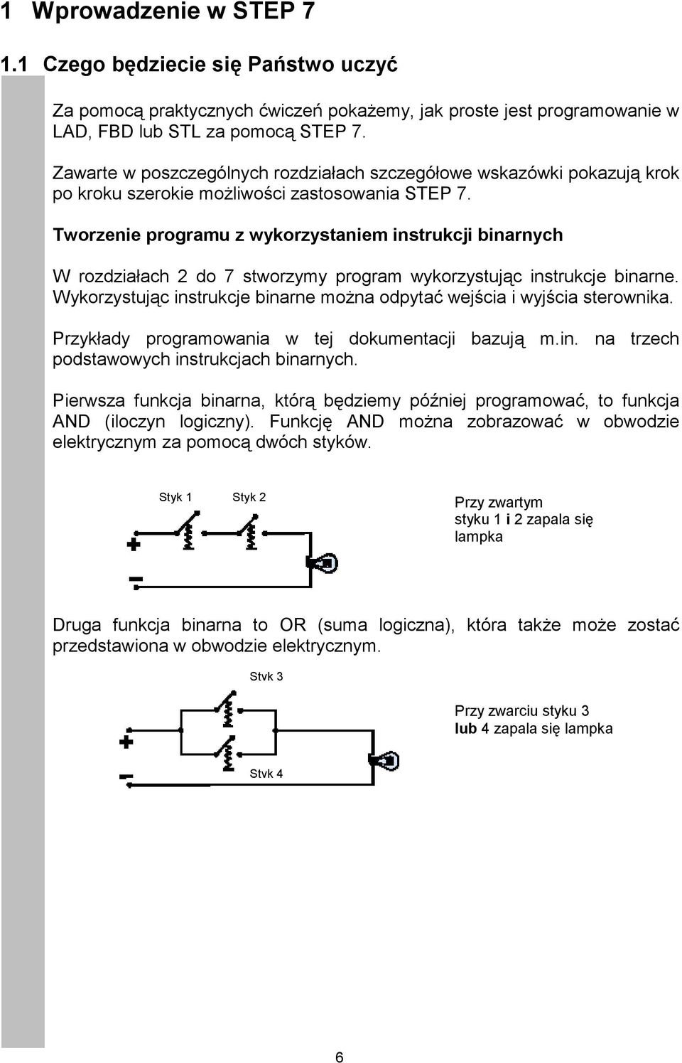 Tworzenie programu z wykorzystaniem instrukcji binarnych W rozdziałach 2 do 7 stworzymy program wykorzystując instrukcje binarne.