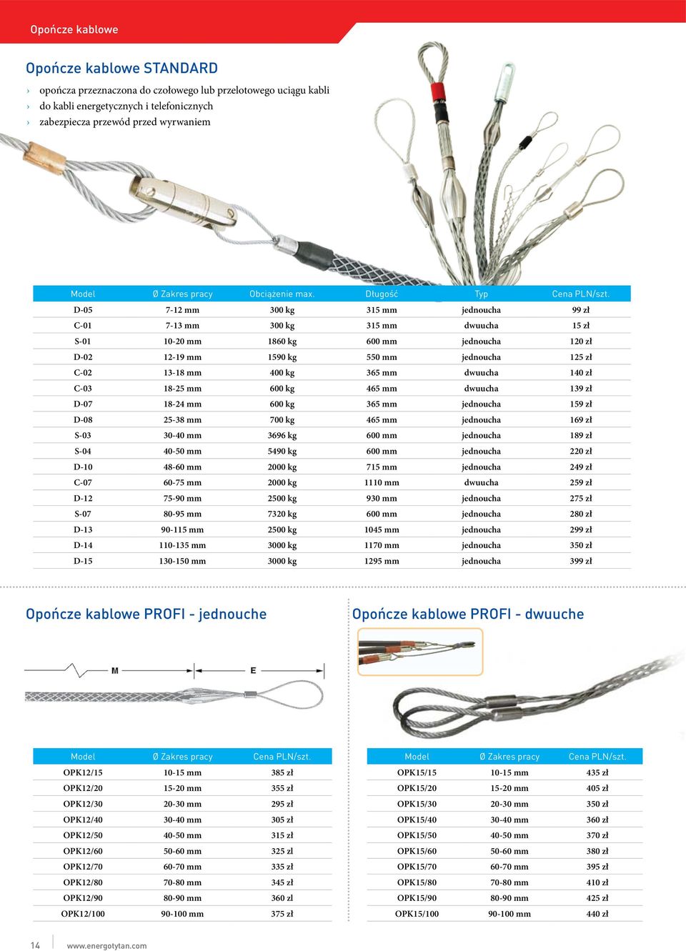 D-05 7-12 mm 300 kg 315 mm jednoucha 99 zł C-01 7-13 mm 300 kg 315 mm dwuucha 15 zł S-01 10-20 mm 1860 kg 600 mm jednoucha 120 zł D-02 12-19 mm 1590 kg 550 mm jednoucha 125 zł C-02 13-18 mm 400 kg