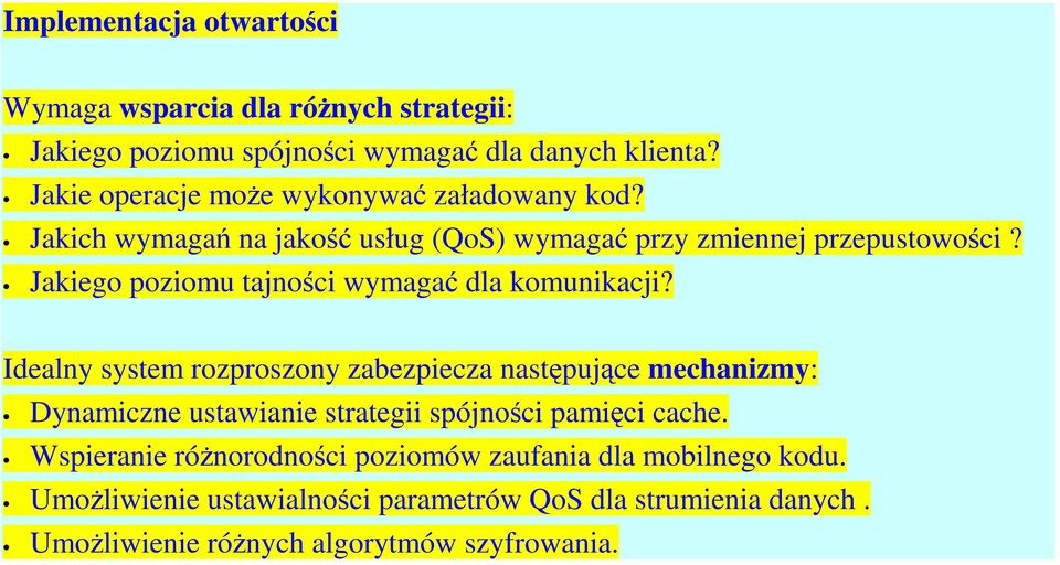 Jakiego poziomu tajności wymagać dla komunikacji?