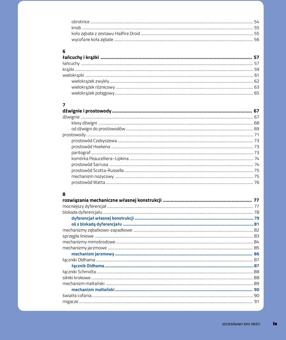 .. 73 prostowód Hoekena... 73 pantograf... 73 komórka Peaucelliera Lipkina... 74 prostowód Sarrusa... 74 prostowód Scotta-Russella... 75 mechanizm nożycowy... 75 prostowód Watta.