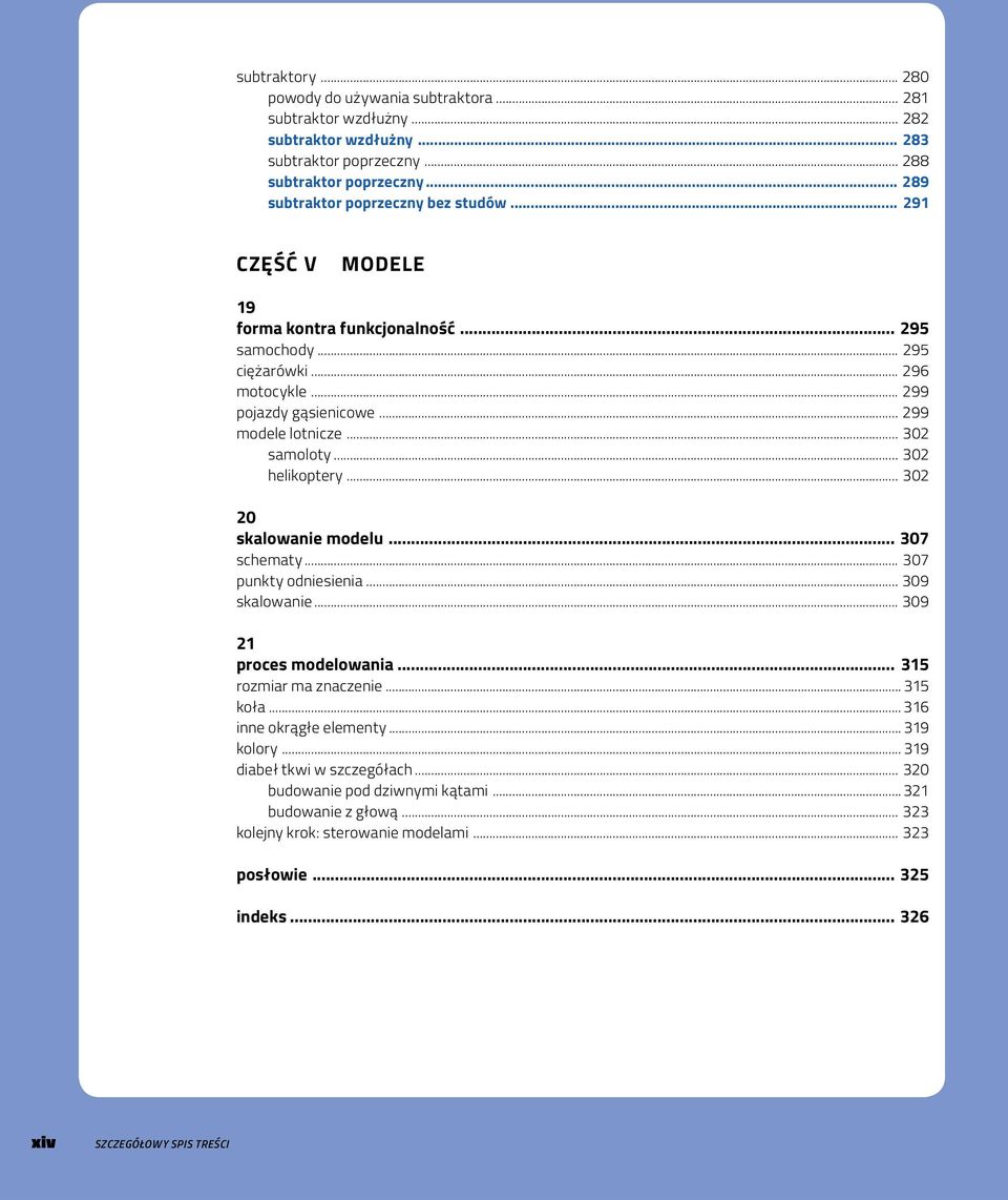 .. 302 samoloty... 302 helikoptery... 302 20 skalowanie modelu... 307 schematy... 307 punkty odniesienia... 309 skalowanie... 309 21 proces modelowania... 315 rozmiar ma znaczenie... 315 koła.