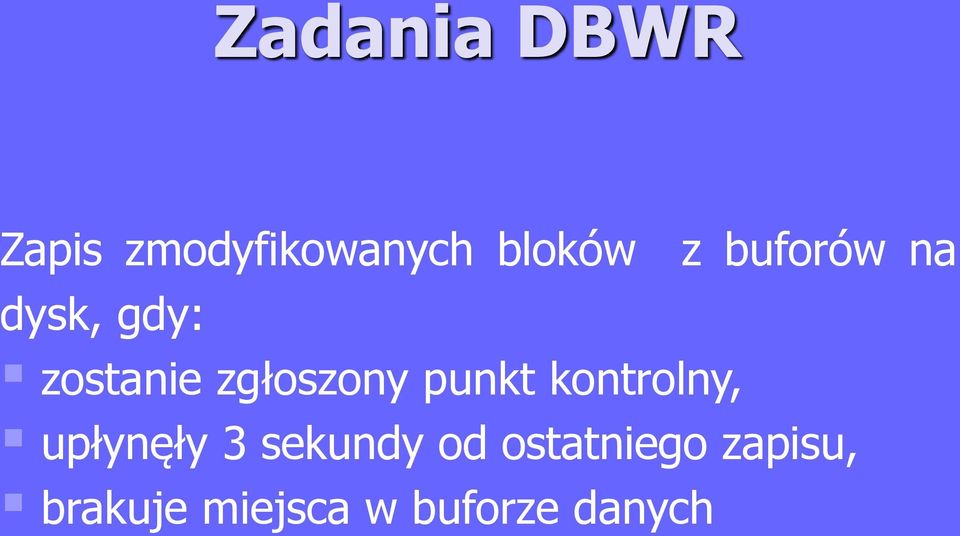 punkt kontrolny, upłynęły 3 sekundy od