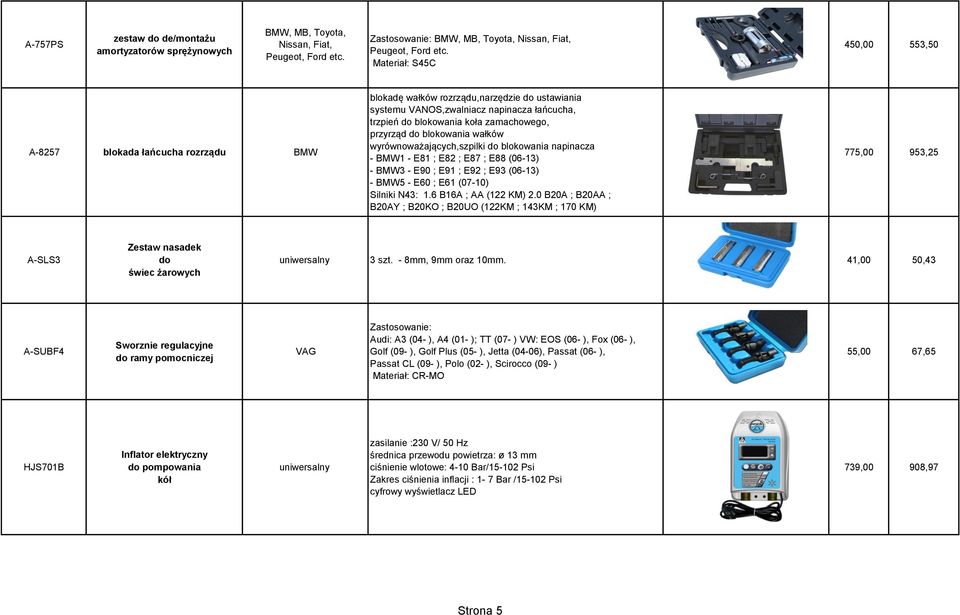 Materiał: S45C 450,00 553,50 A-8257 blokada łańcucha rozrządu BMW blokadę wałków rozrządu,narzędzie do ustawiania systemu VANOS,zwalniacz napinacza łańcucha, trzpień do blokowania koła zamachowego,