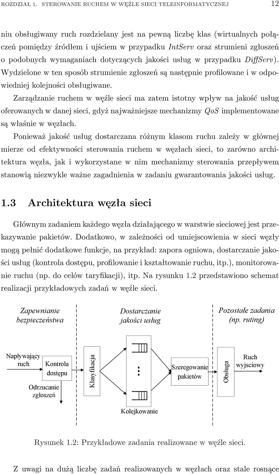 zgłoszeń o podobnych wymaganiach dotyczących jakości usług w przypadku DiffServ). Wydzielone w ten sposób strumienie zgłoszeń są następnie profilowane i w odpowiedniej kolejności obsługiwane.