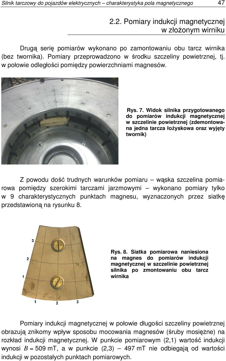 w połowie odległości pomiędzy powierzchniami magnesów. Rys. 7.