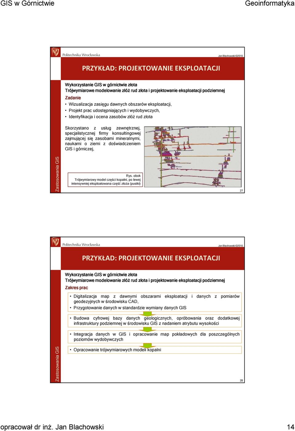 zasobami mineralnymi, naukami o ziemi z doświadczeniem GIS i górniczej, Rys.