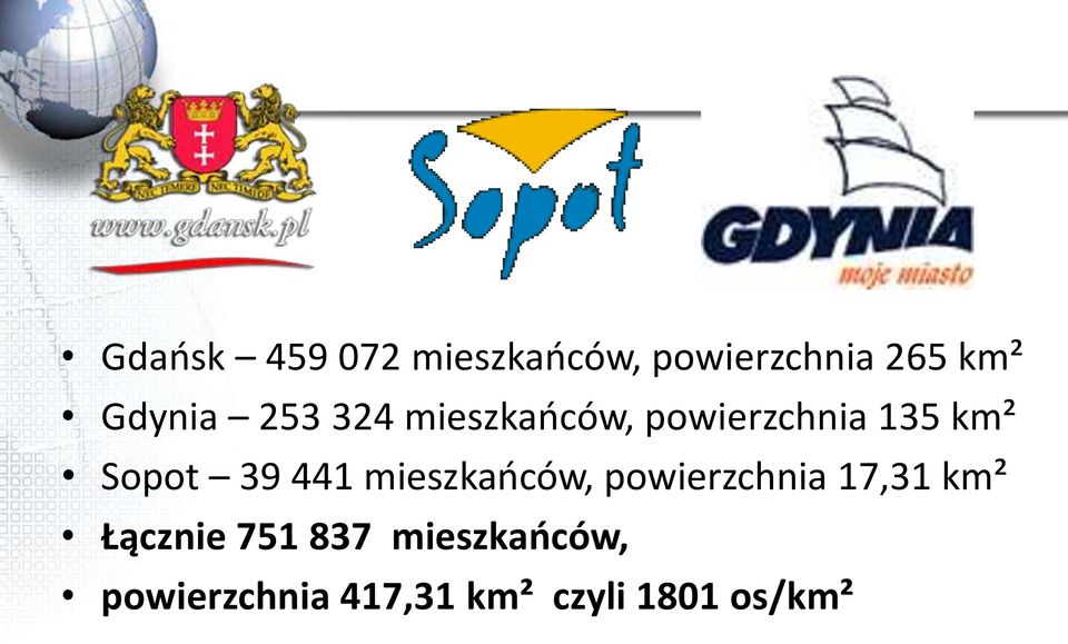 39 441 mieszkańców, powierzchnia 17,31 km² Łącznie 751