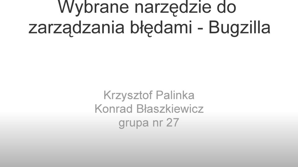 Bugzilla Krzysztof