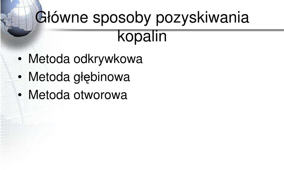 Metoda odkrywkowa
