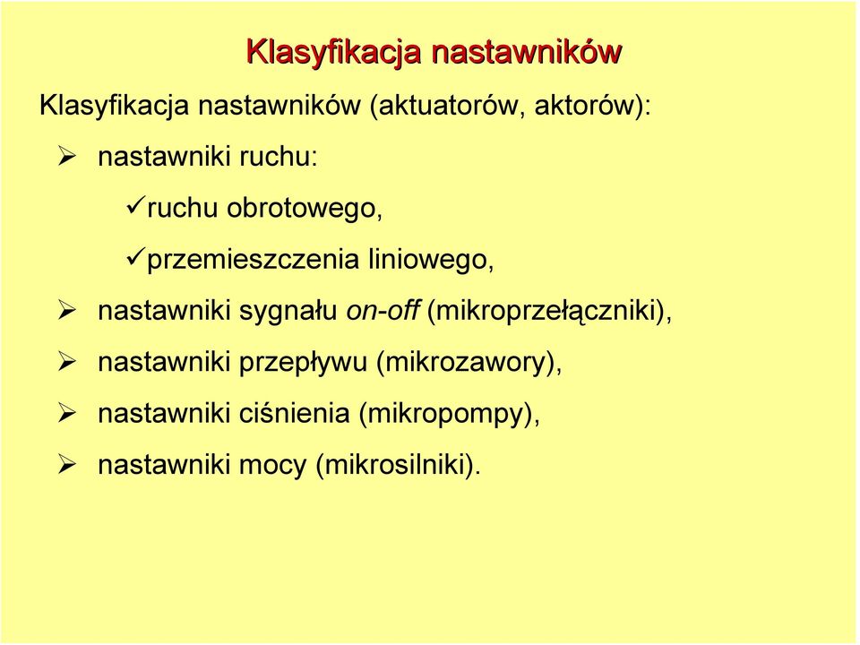 liniowego, nastawniki sygnału on-off (mikroprzełączniki), nastawniki