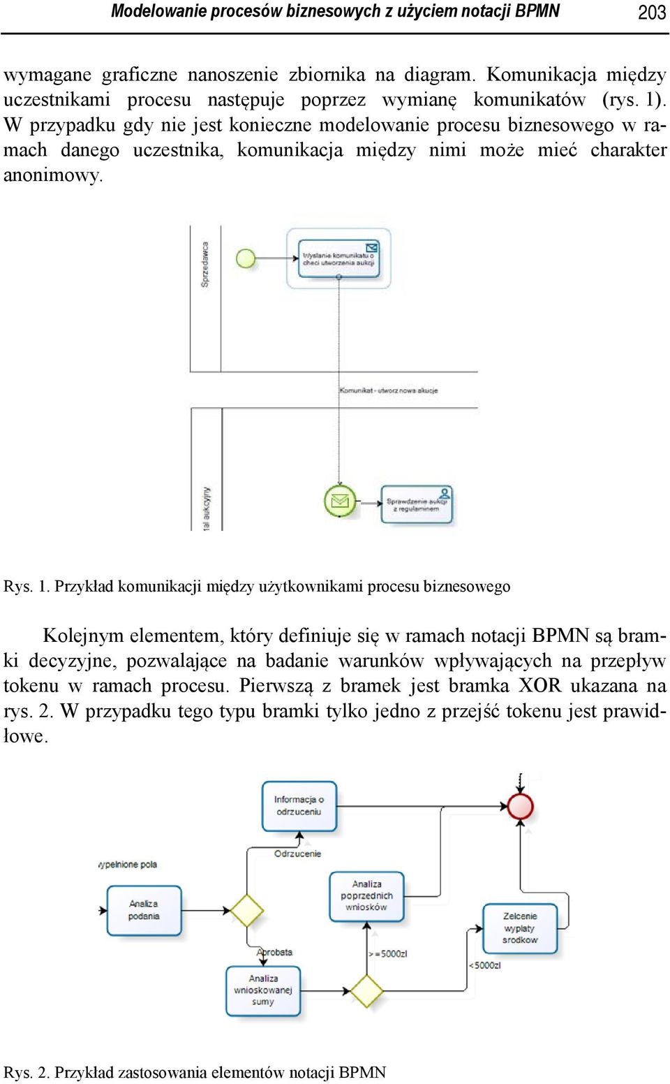 W przypadku gdy nie jest konieczne modelowanie procesu biznesowego w ramach danego uczestnika, komunikacja między nimi może mieć charakter anonimowy. Rys. 1.