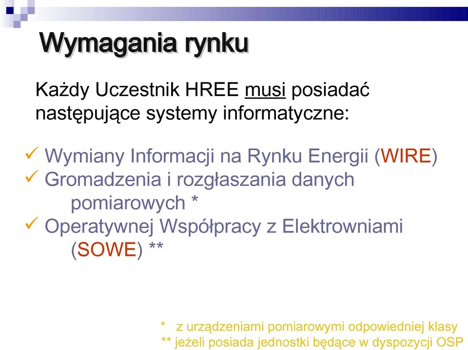 rozgłaszania danych pomiarowych * Operatywnej Współpracy z Elektrowniami (SOWE)