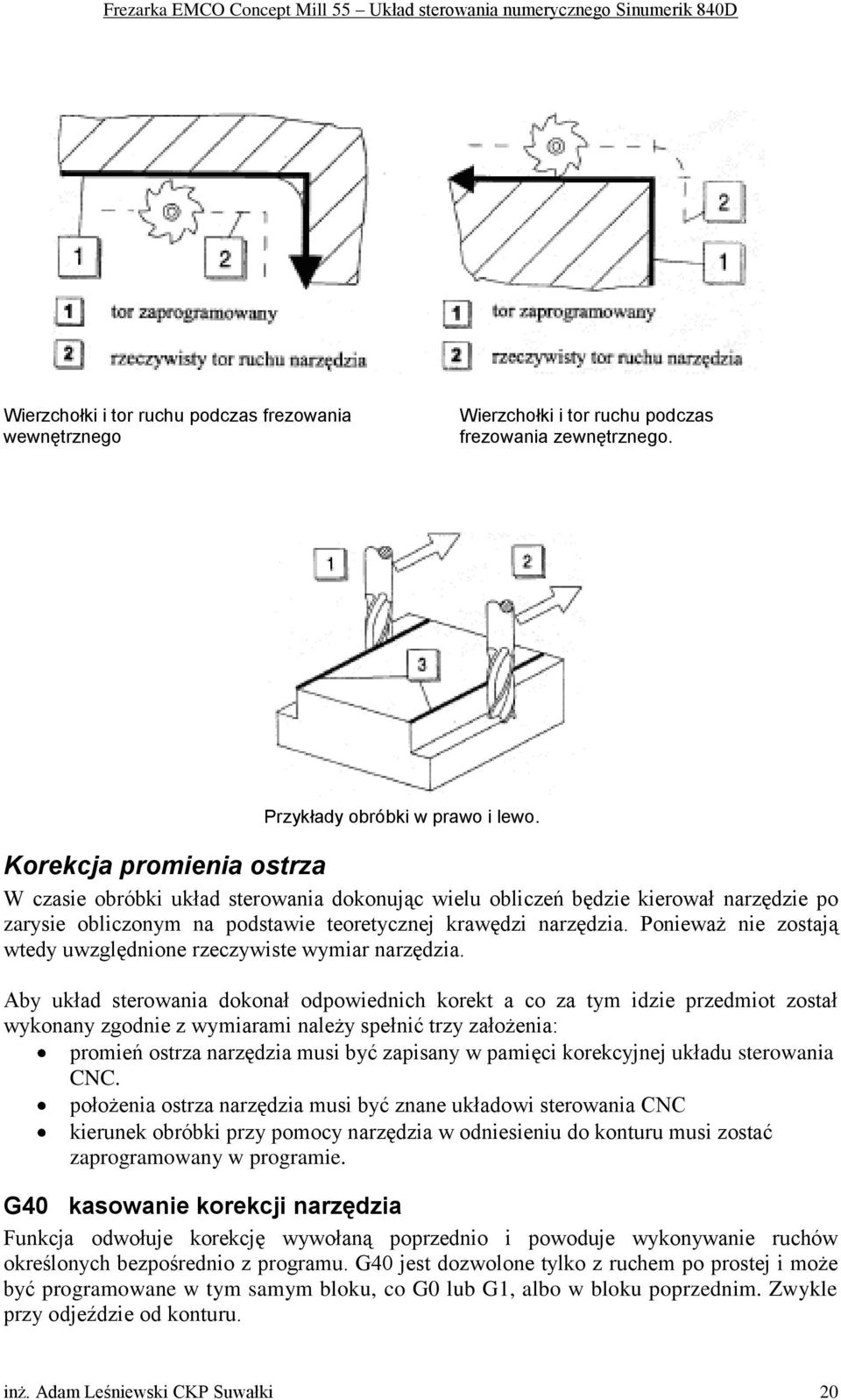 Ponieważ nie zostają wtedy uwzględnione rzeczywiste wymiar narzędzia.