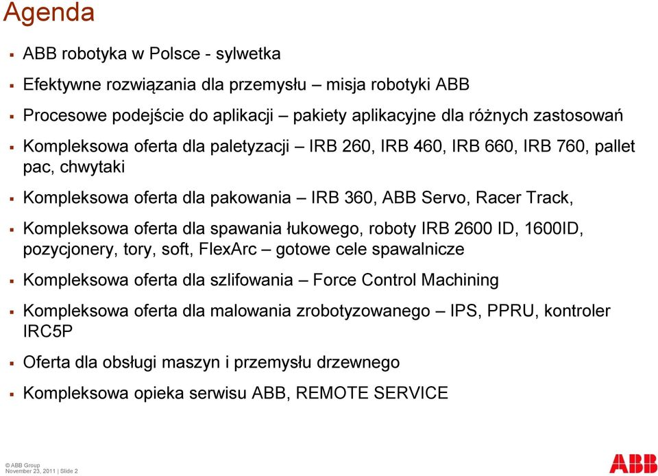 dla spawania łukowego, roboty IRB 2600 ID, 1600ID, pozycjonery, tory, soft, FlexArc gotowe cele spawalnicze Kompleksowa oferta dla szlifowania Force Control Machining