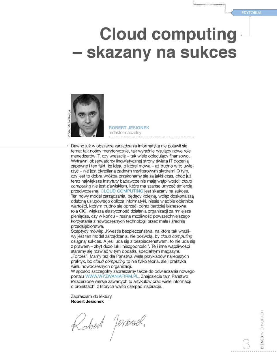 Wytrawni obserwatorzy lingwistycznej strony świata IT docenią zapewne i ten fakt, że idea, o której mowa aż trudno w to uwierzyć nie jest określana żadnym trzyliterowym skrótem!