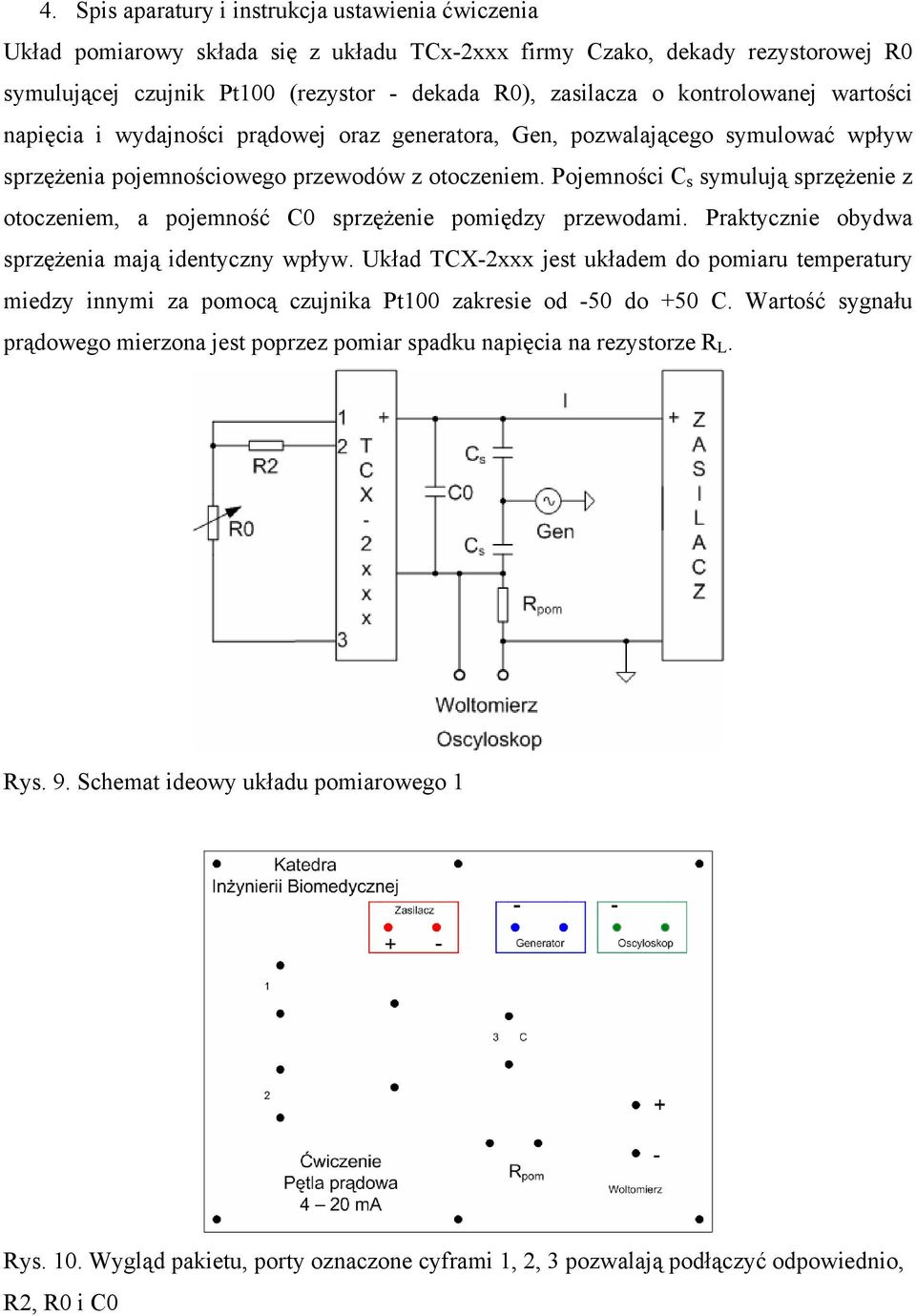 Pojemności C s symulują sprzężenie z otoczeniem, a pojemność C0 sprzężenie pomiędzy przewodami. Praktycznie obydwa sprzężenia mają identyczny wpływ.