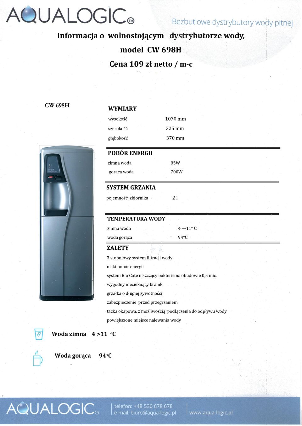 energii system Bio Cote niszczący bakterie na obudowie 0,5 mic.