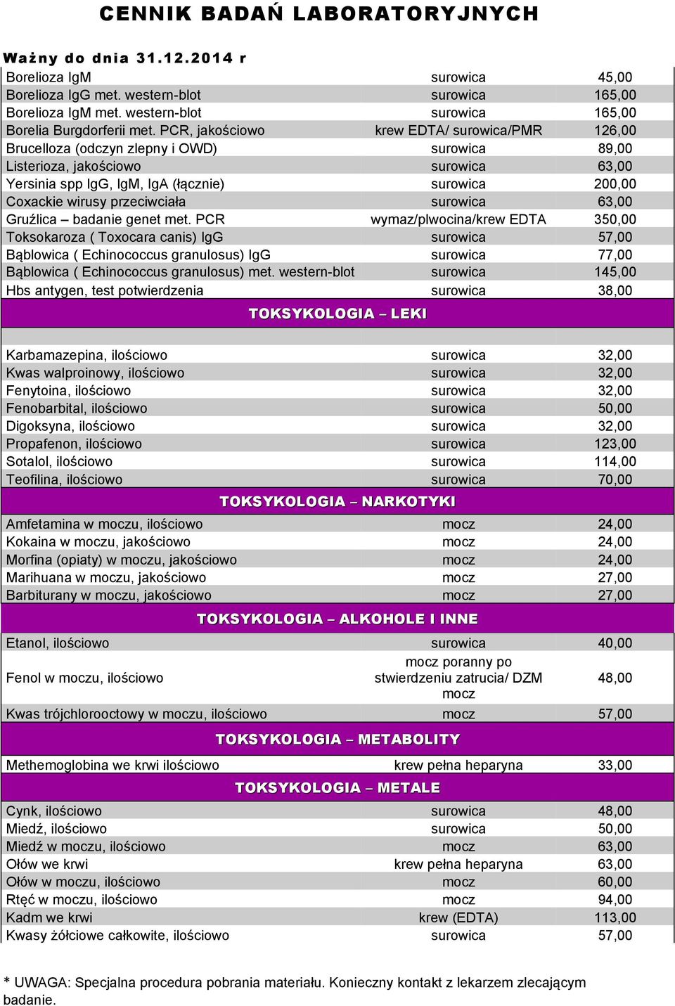 wirusy przeciwciała surowica 63,00 Gruźlica badanie genet met.