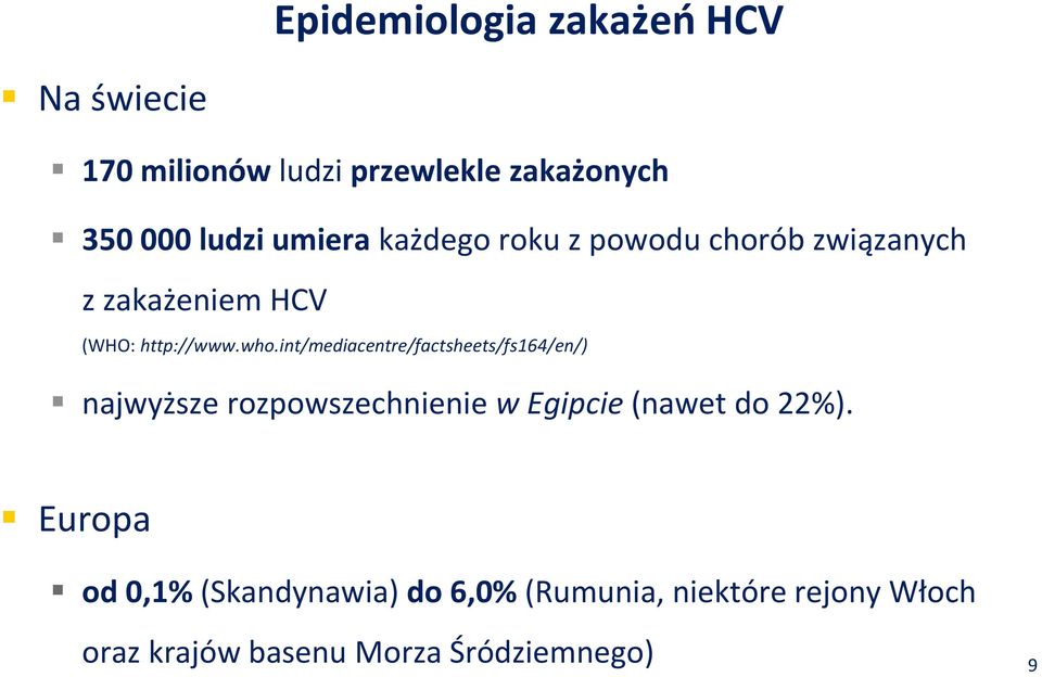 int/mediacentre/factsheets/fs164/en/) najwyższe rozpowszechnienie w Egipcie (nawet do 22%).