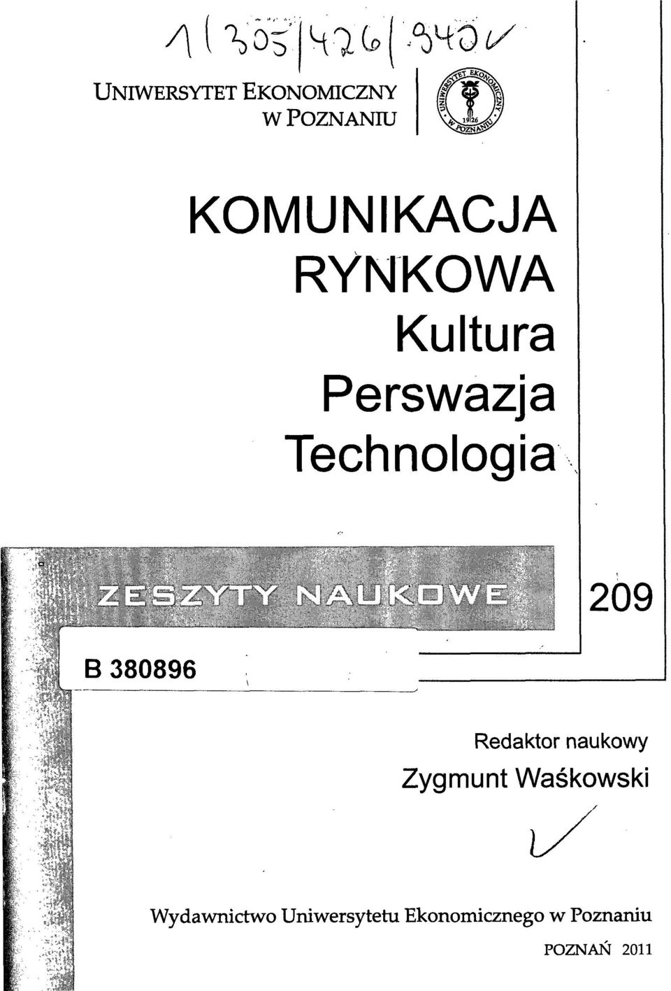 380896 Redaktor naukowy Zygmunt Waśkowski