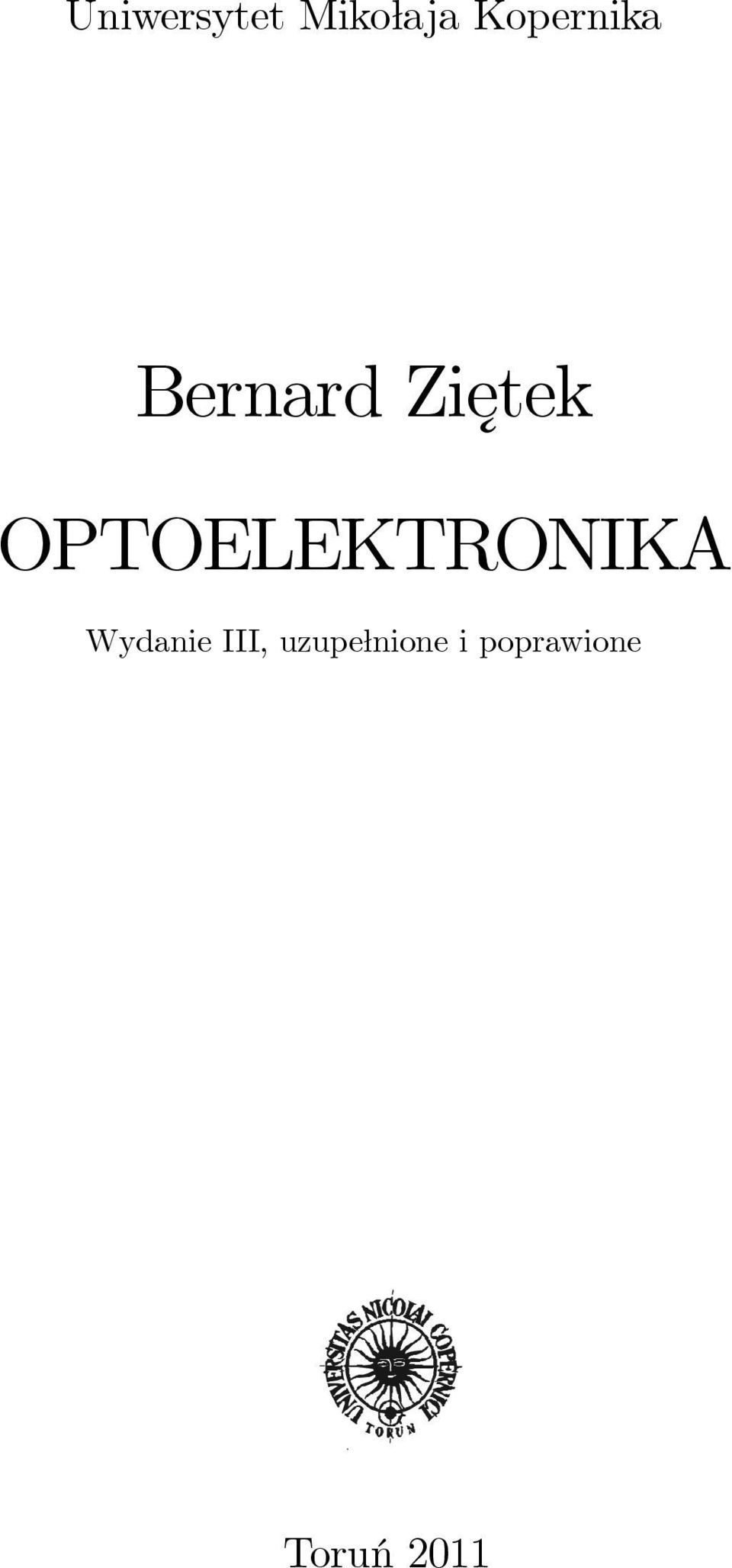 OPTOELEKTRONIKA Wydanie