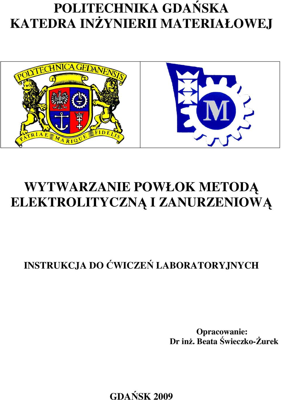 ELEKTROLITYCZNĄ I ZANURZENIOWĄ INSTRUKCJA DO