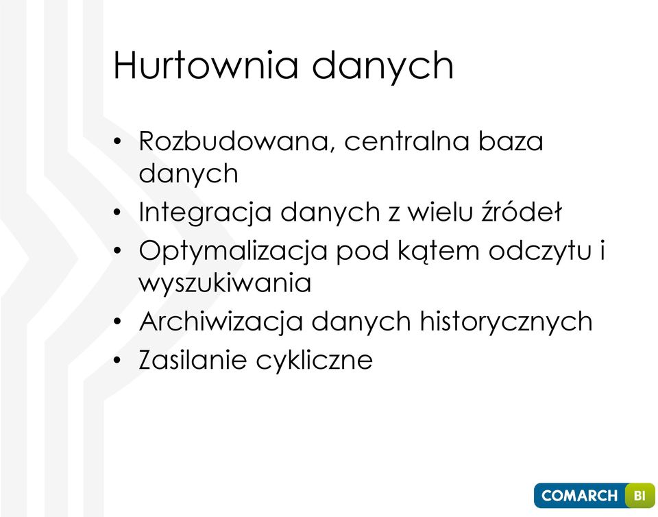 Optymalizacja pod kątem odczytu i wyszukiwania