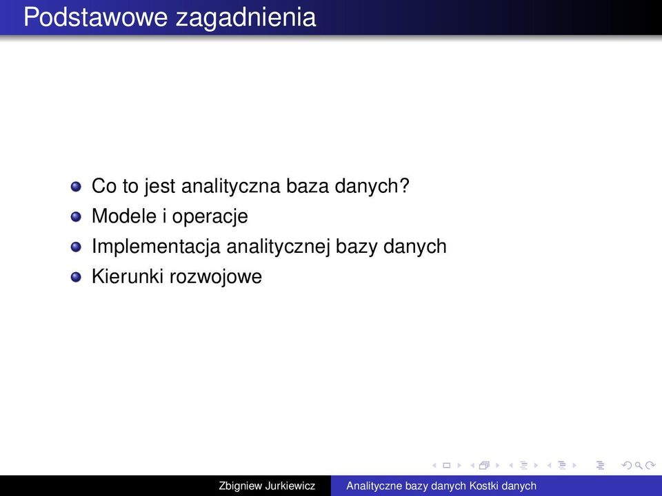 Modele i operacje Implementacja