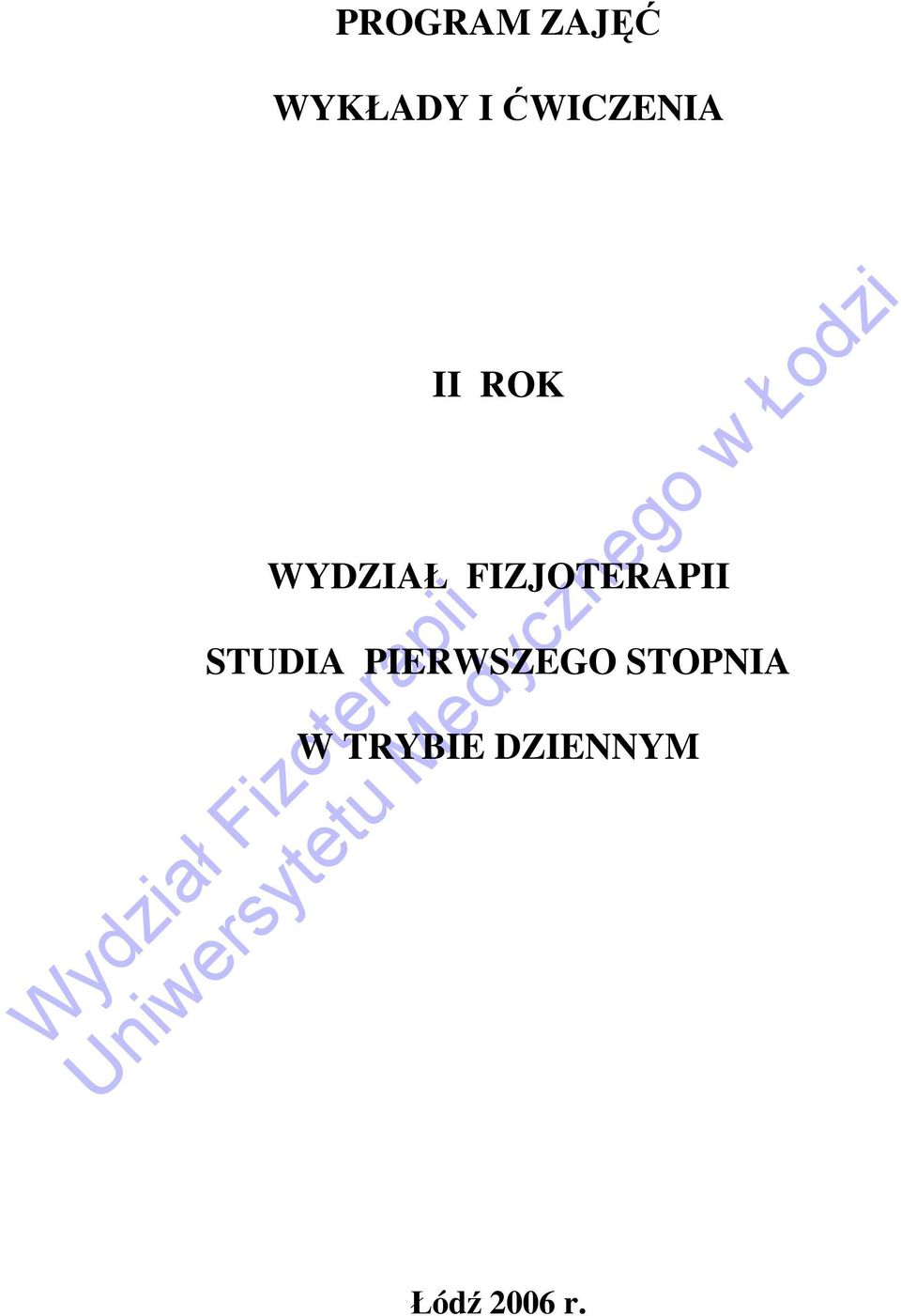 FIZJOTERAPII STUDIA