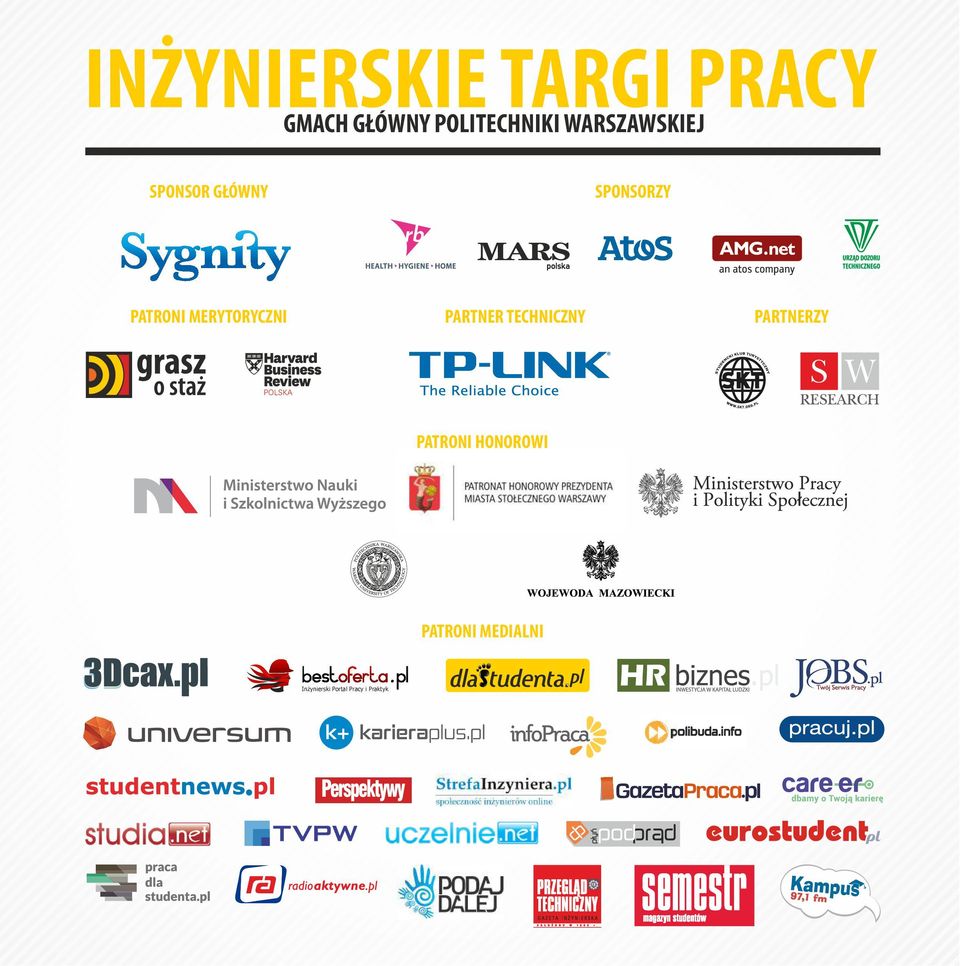 MERYTORYCZNI PARTNER TECHNICZNY PATRONI HONOROWI