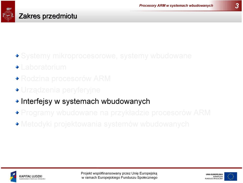 Interfejsy w systemach wbudowanych Programy wbudowane na