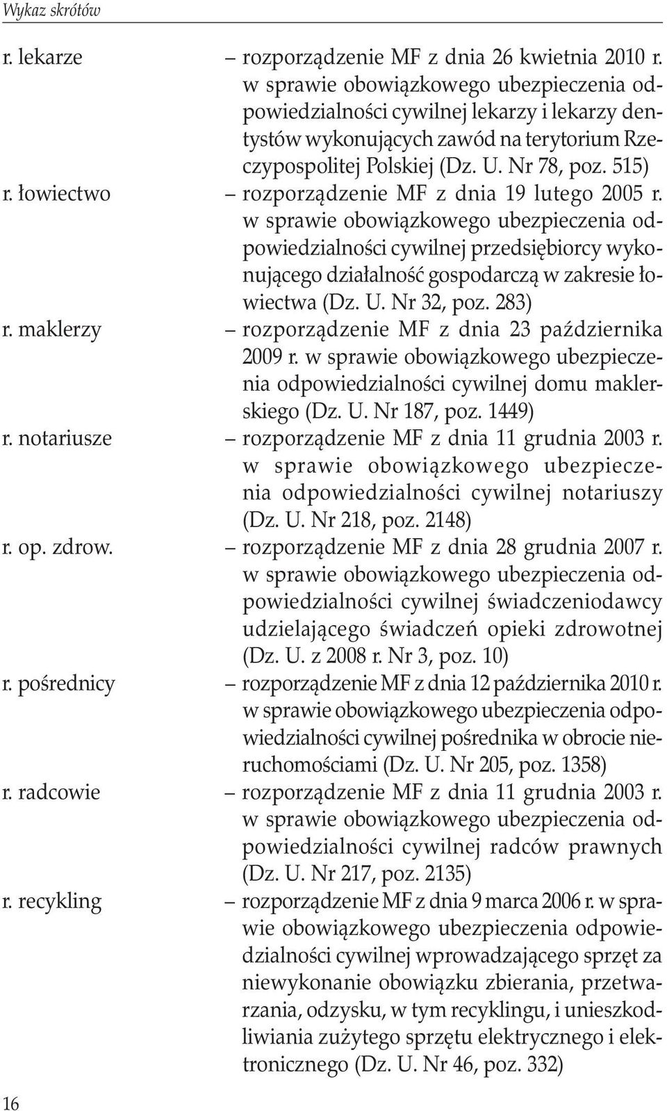 maklerzy rozporządzenie MF z dnia 23 października 2009 r. w sprawie obowiązkowego ubezpieczenia odpowiedzialności cywilnej domu maklerskiego (Dz. U. Nr 187, poz. 1449) r.