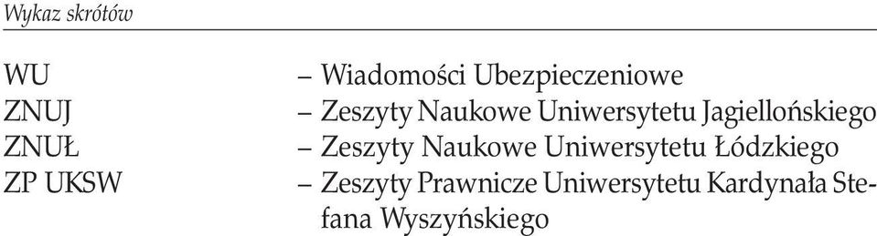 Jagiellońskiego Zeszyty Naukowe Uniwersytetu