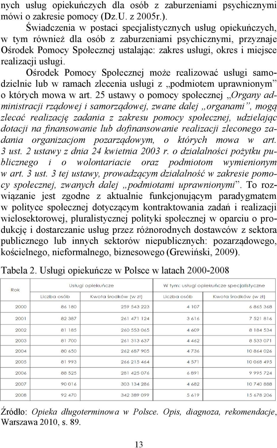realizacji usługi. Ośrodek Pomocy Społecznej może realizować usługi samodzielnie lub w ramach zlecenia usługi z podmiotem uprawnionym o których mowa w art.