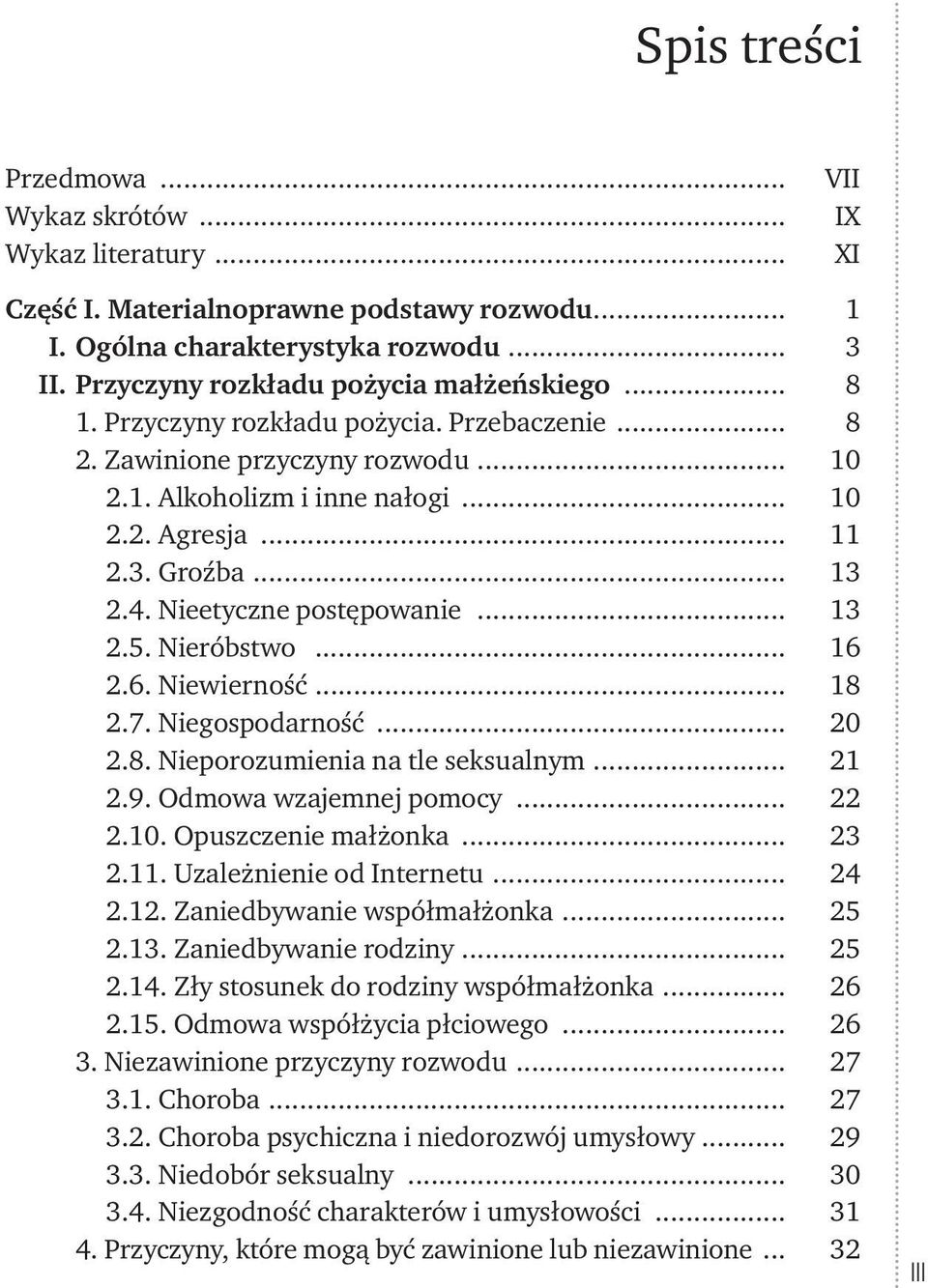 .. 13 2.4. Nieetyczne postępowanie... 13 2.5. Nieróbstwo... 16 2.6. Niewierność... 18 2.7. Niegospodarność... 20 2.8. Nieporozumienia na tle seksualnym... 21 2.9. Odmowa wzajemnej pomocy... 22 2.10.