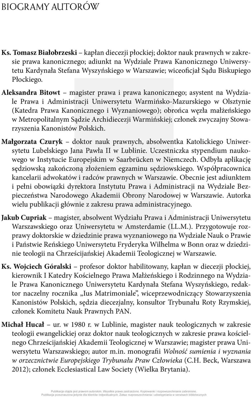 wiceoficjał Sądu Biskupiego Płockiego.