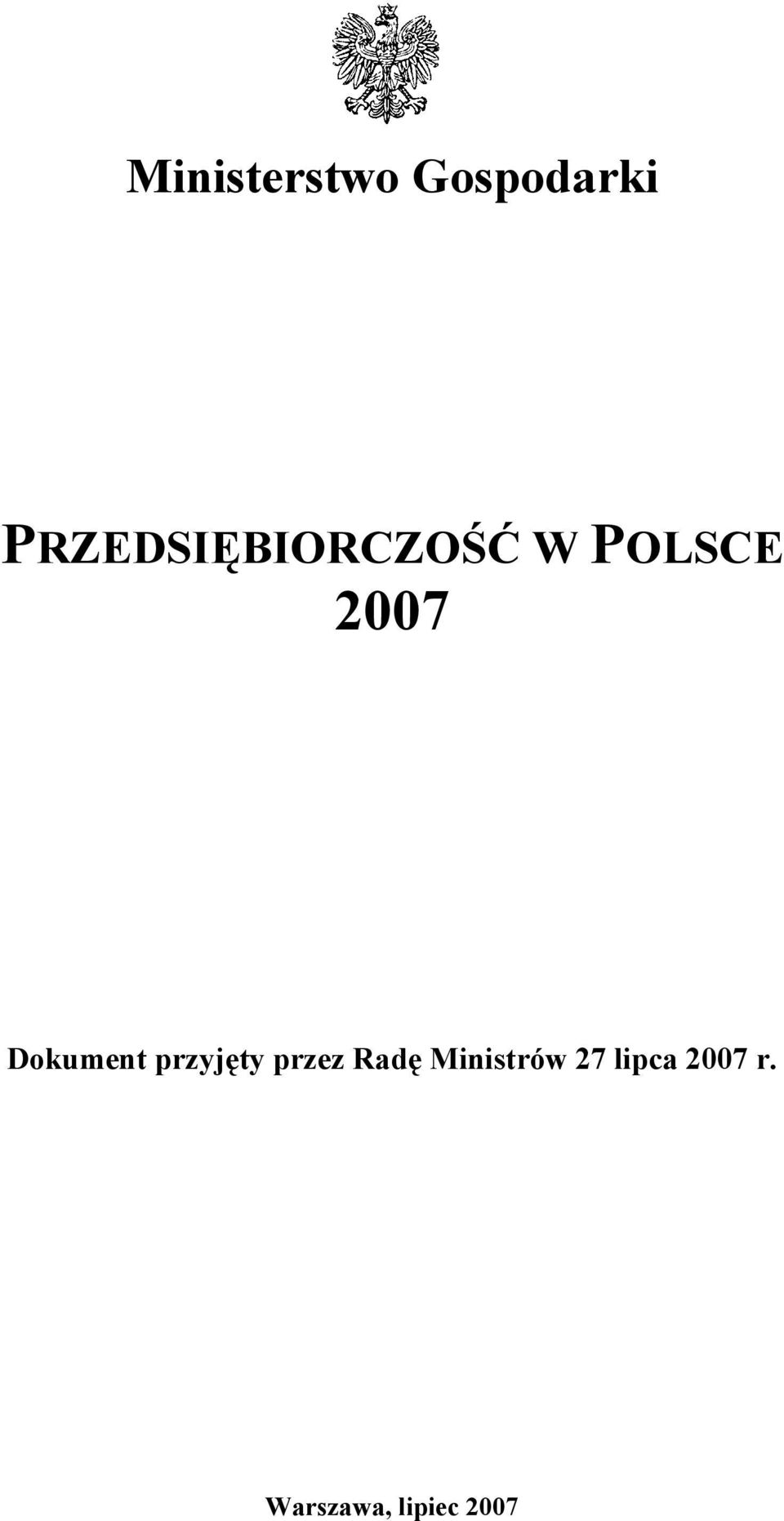 Dokument przyjęty przez Radę