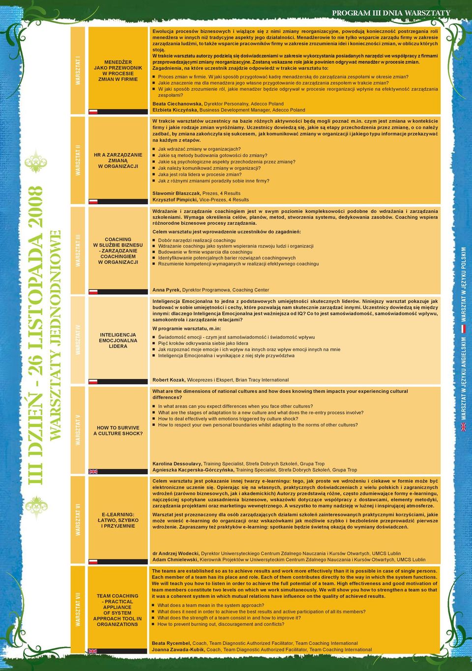 E-LEARNING: ŁATO, SZYBKO I PRZYJEMNIE TEAM COACHING - PRACTICAL APPLIANCE OF SYSTEM APPROACH TOOL IN ORGANIZATIONS Ewolucja procesów biznesowych i wiążące się z nimi zmiany reorganizacyjne, powodują