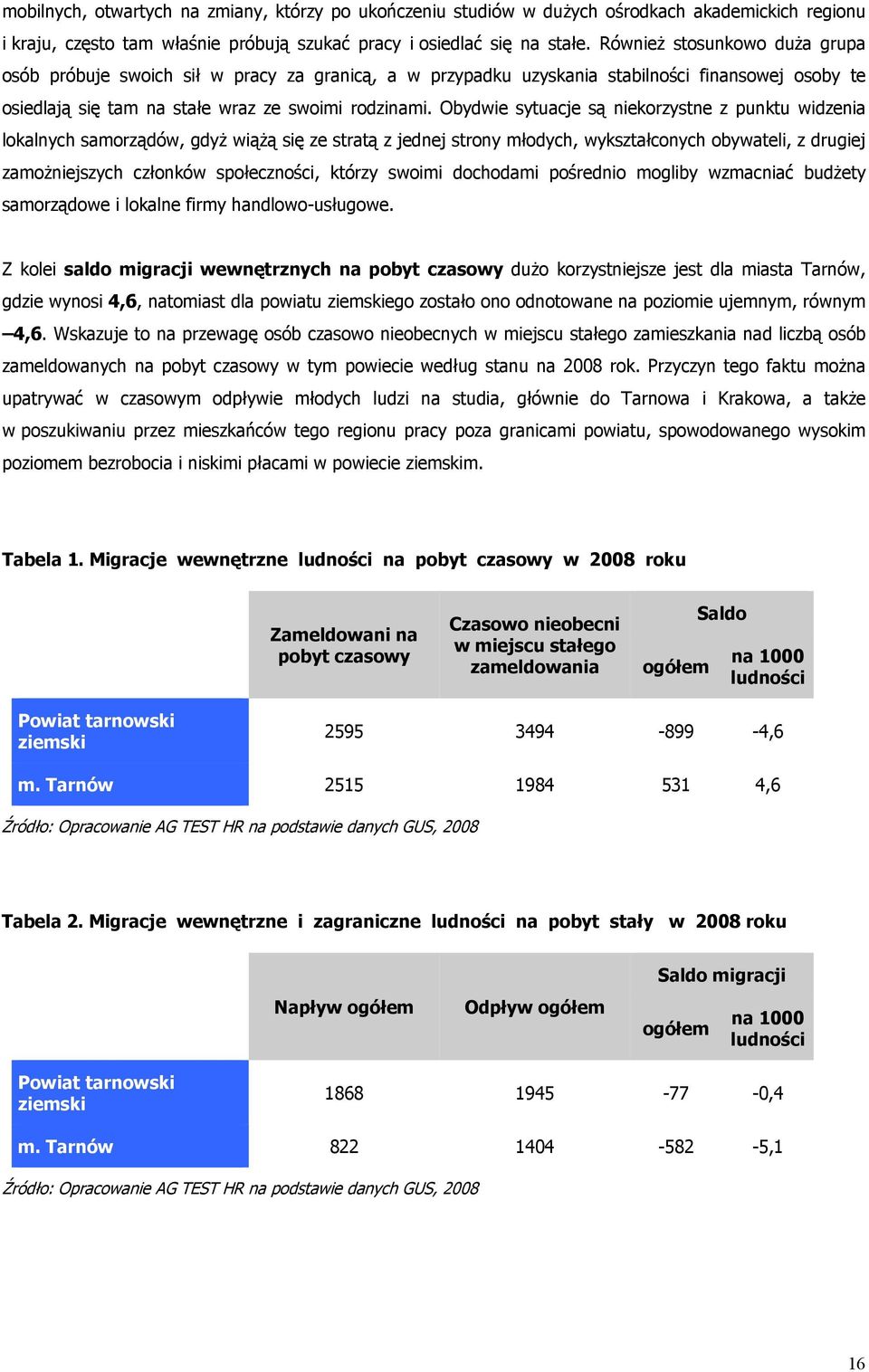 Obydwie sytuacje są niekorzystne z punktu widzenia lokalnych samorządów, gdyż wiążą się ze stratą z jednej strony młodych, wykształconych obywateli, z drugiej zamożniejszych członków społeczności,