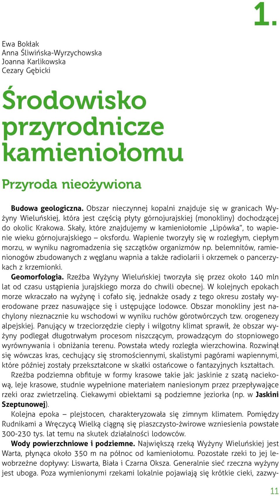 Skały, które znajdujemy w kamieniołomie Lipówka, to wapienie wieku górnojurajskiego oksfordu. Wapienie tworzyły się w rozległym, ciepłym morzu, w wyniku nagromadzenia się szczątków organizmów np.