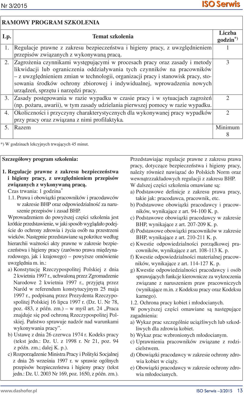 pracy i stanowisk pracy, stosowania środków ochrony zbiorowej i indywidualnej, wprowadzenia nowych urządzeń, sprzętu i narzędzi pracy. 3.