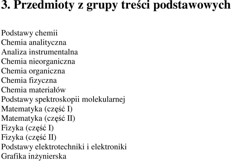 materiałów Podstawy spektroskopii molekularnej Matematyka (część I) Matematyka (część