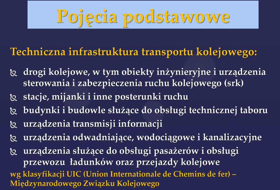 urządzenia transmisji informacji urządzenia odwadniające, wodociągowe i kanalizacyjne urządzenia służące do obsługi pasażerów i obsługi