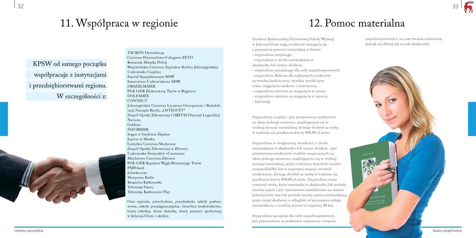 Sanatorium Uzdrowiskowe MSW DRAEXLMAIER PGE GiEK Elektrownia Turów w Bogatyni DOLFAMEX CONNECT Jeleniogórskie Centrum Leczenia Osteoporozy i Rehabilitacji Narządu Ruchu OSTEOCYT Zespół Opieki