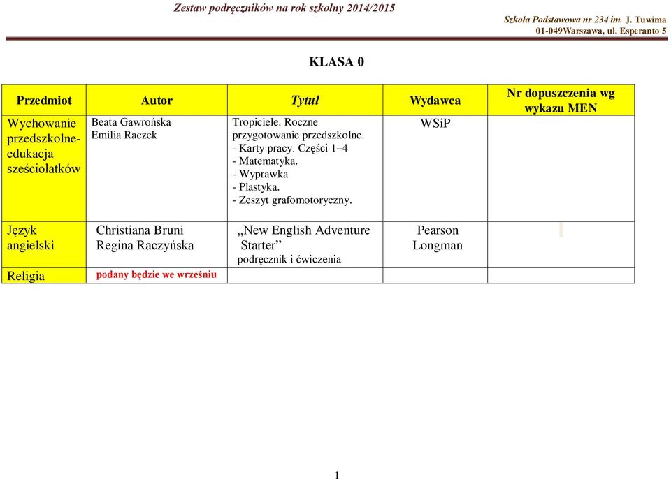 - Wyprawka - Plastyka. - Zeszyt grafomotoryczny.